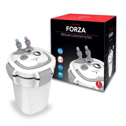 AQUATOP Forza Canister Filter - 13W UV - 550 GPH Flow Rate - Ideal for 125-175-Gal Tanks, FZ13 Aquatop