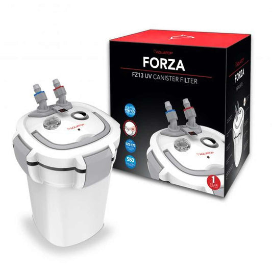 AQUATOP Forza Canister Filter - 13W UV - 550 GPH Flow Rate - Ideal for 125-175-Gal Tanks, FZ13 Aquatop