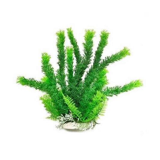 AQUATOP Green Cabomoa-like Plastic Plant with Weighted Base for Aquariums