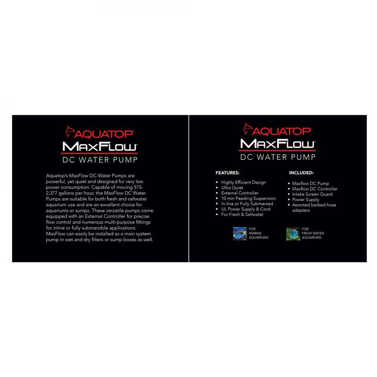 AQUATOP MWP-500 515 GPH MaxFlow DC Water Pump with Controller Aquatop