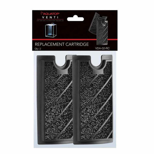 AQUATOP Replacement Carbon Filtration Cartridge 2-Pack for Venti VDA Aquariums VDA-02-RC