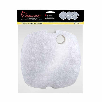 AQUATOP Replacement White Filter Pads 3-Pack for CF-300MKII Canister Filters, RFP-CF300 Aquatop