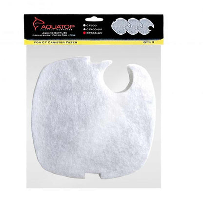 AQUATOP Replacement White Filter Pads 3-Pack for CF-500MKII Canister Filters RFP-CF500 Aquatop