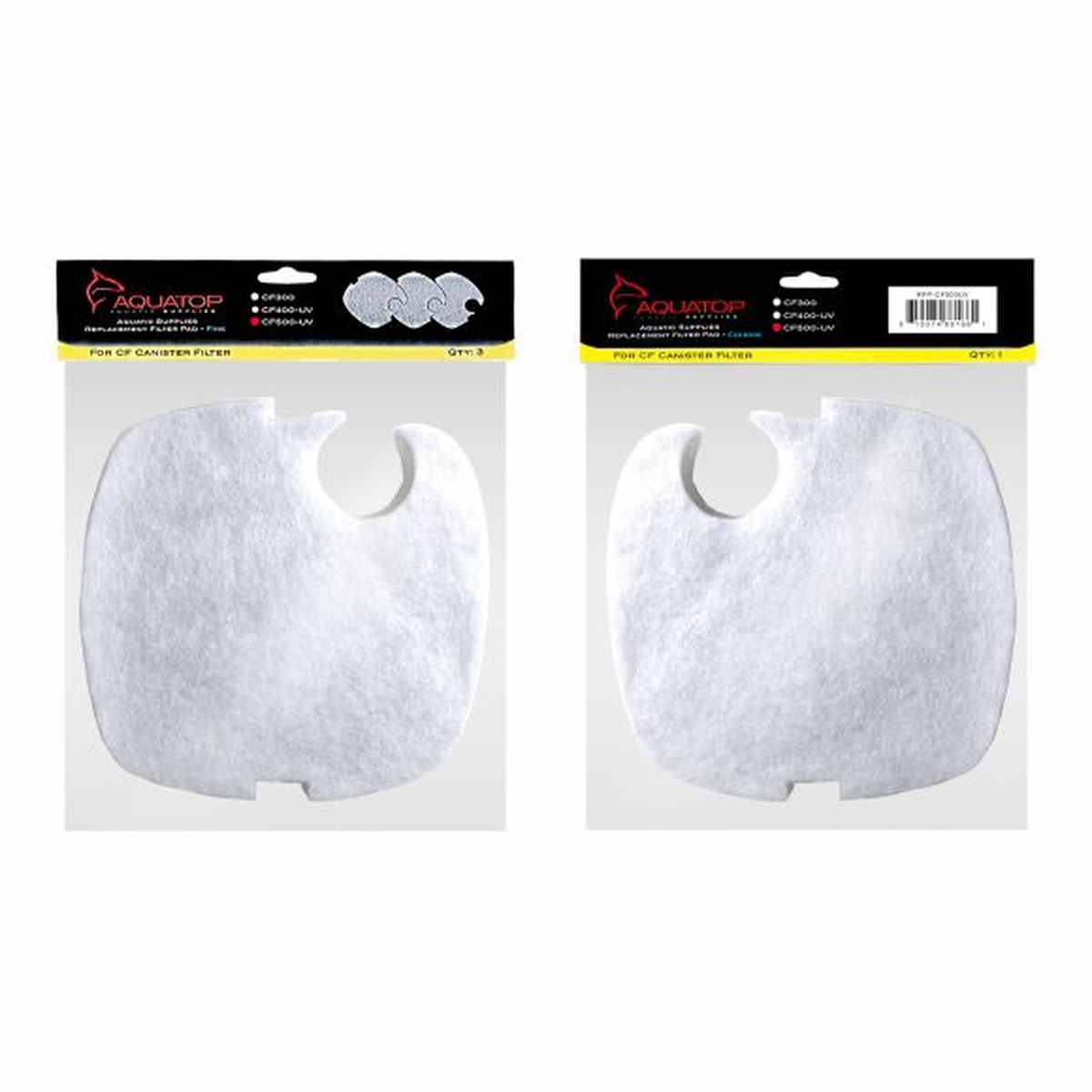 AQUATOP Replacement White Filter Pads 3-Pack for CF-500MKII Canister Filters RFP-CF500 Aquatop