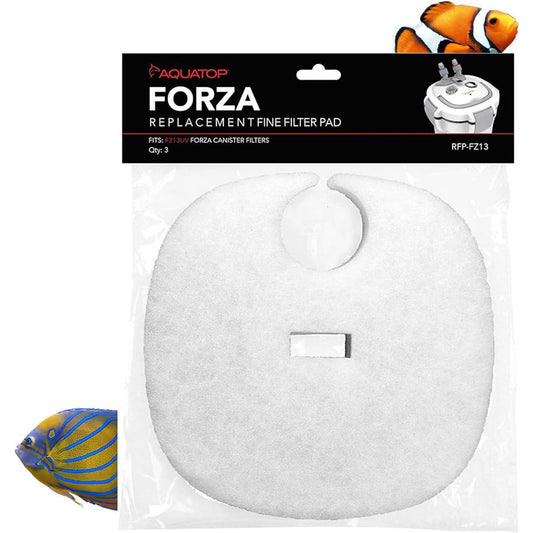 AQUATOP Replacement White Filter Pads 3-Pack for Forza FZ13 Canister Filters, RFP-FZ13 Aquatop