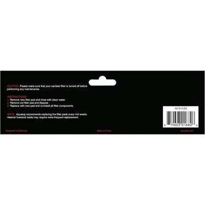 AQUATOP Replacement White Filter Pads 3-Pack for Forza FZ9 Canister Filters, RFP-FZ9 Aquatop