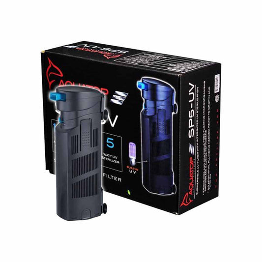 AQUATOP Submersible Filter with 5W UV, 126 GPH for Aquariums up to 40-Gal, SP5-UV Aquatop