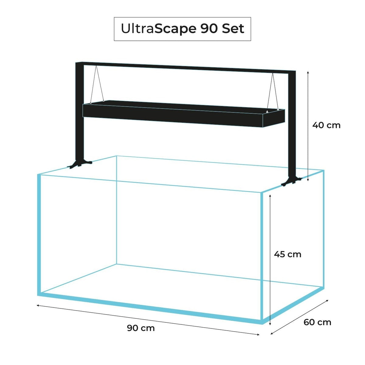 AquaEl UltraScape Set 90 Forest with Leddy Slim and Cabinet