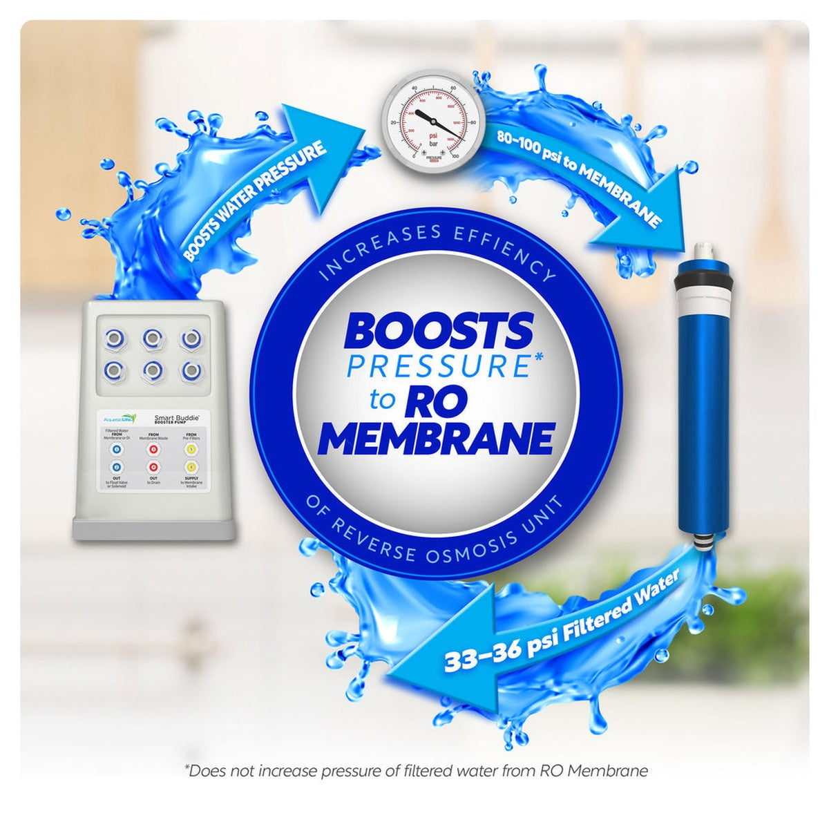 Aquatic Life Aquatic Life Smart Buddie Booster Pump for 150 GPD Reverse Osmosis RO/DI Systems