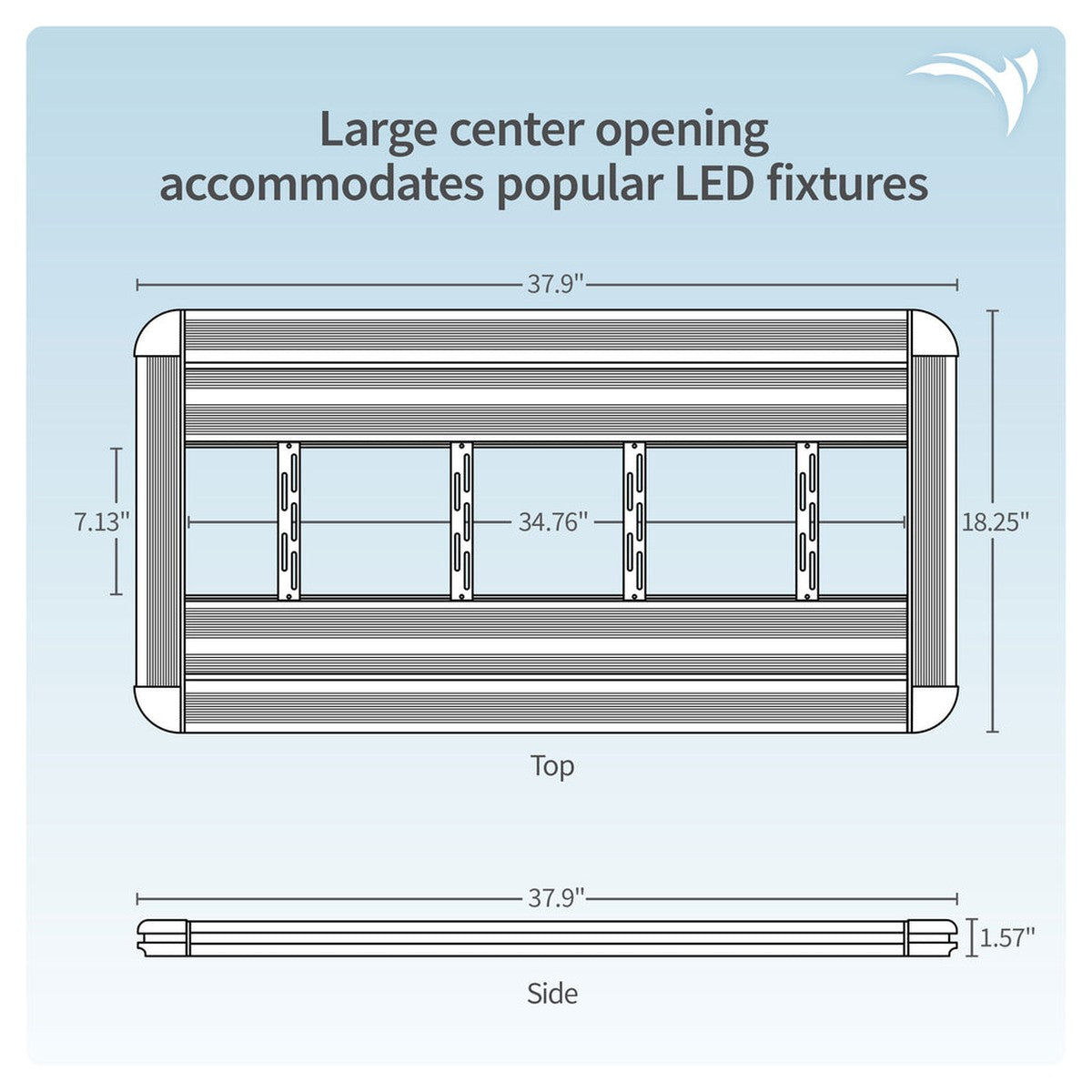 Aquatic Life G3 T5 HO Hybrid 4-Lamp Mounting System Fixture, Black 36-Inch