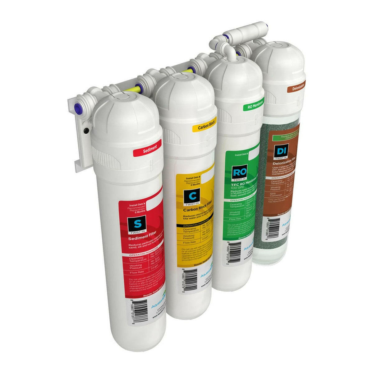 Aquatic Life Twist-In 100 GPD 4-Stage Reverse Osmosis/Deionization System Aquatic Life