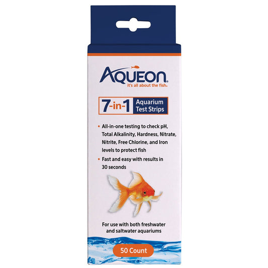 Aqueon 7-in-1 Aquarium Test Strips 50 Count Aqueon