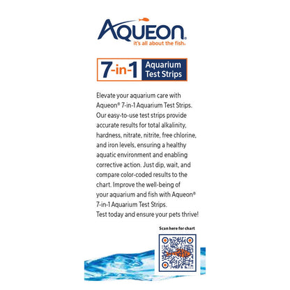 Aqueon 7-in-1 Aquarium Test Strips 50 Count Aqueon