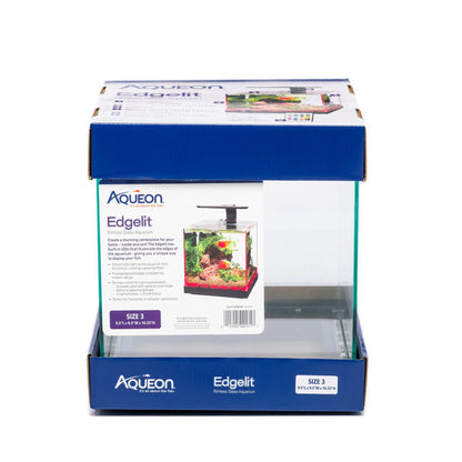 Aqueon Edgelit Rimless Cube Glass Aquariums Aqueon
