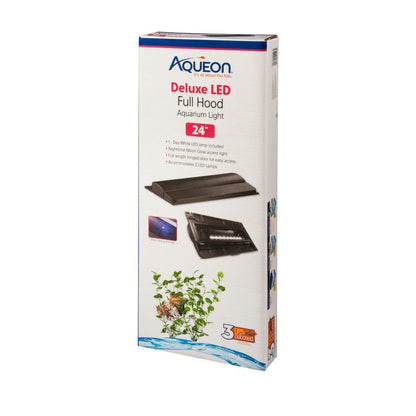 Aqueon LED Deluxe Full Aquarium Hoods Black Aqueon