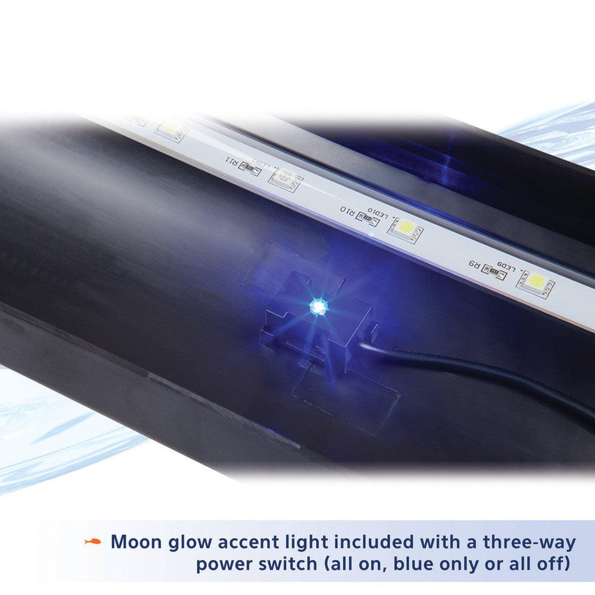 Aqueon LED Deluxe Full Aquarium Hoods Black Aqueon
