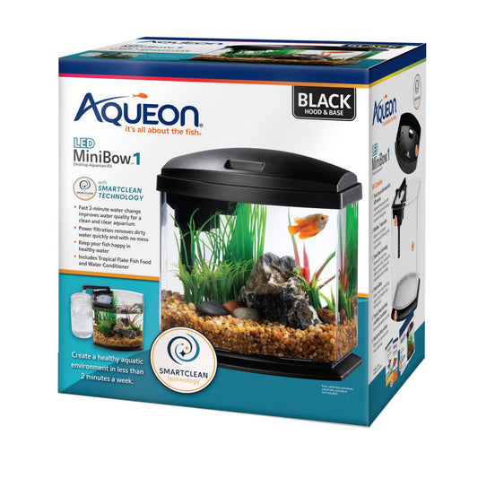 Aqueon LED MiniBow Kit with SmartClean Technology Black Aqueon