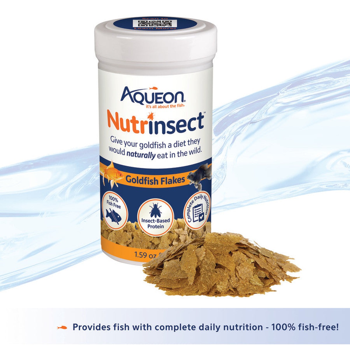 Aqueon Nutrinsect FishFree Fish Food Goldfish Flakes Aqueon
