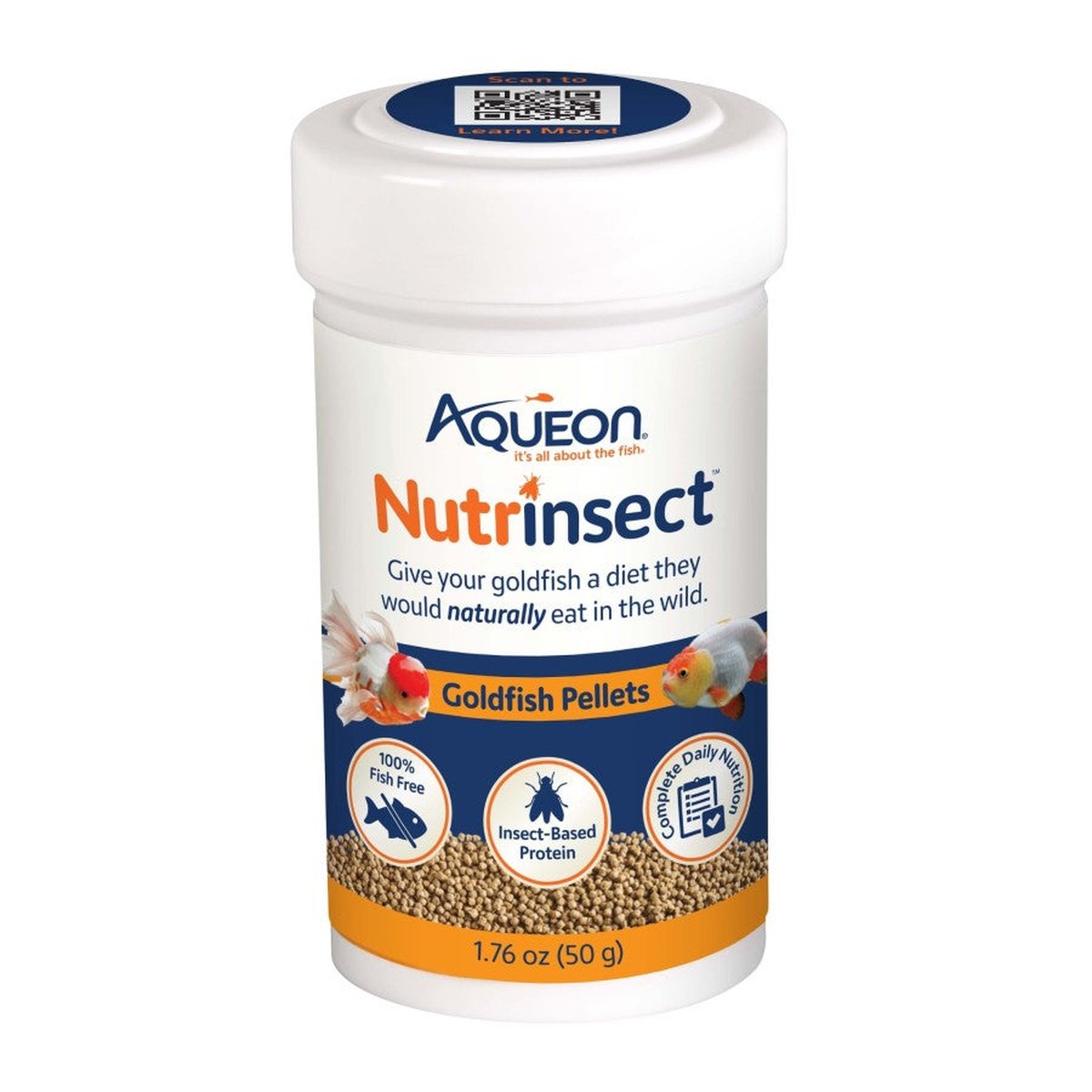 Aqueon Nutrinsect FishFree Fish Food Goldfish Pellets Aqueon