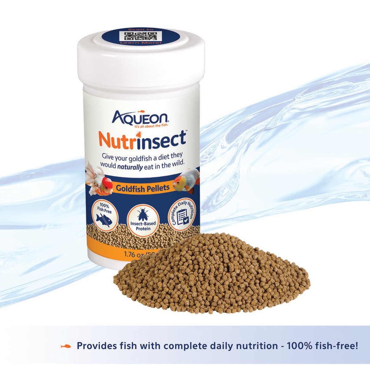 Aqueon Nutrinsect FishFree Fish Food Goldfish Pellets Aqueon