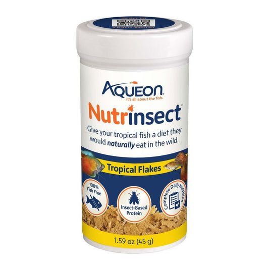 Aqueon Nutrinsect FishFree Fish Food Tropical Flakes Aqueon