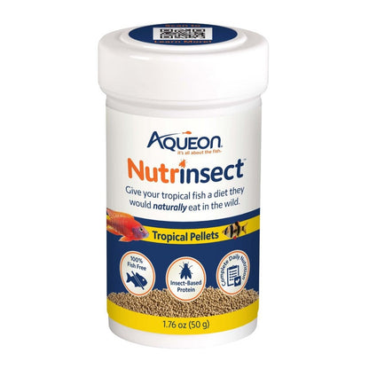 Aqueon Nutrinsect FishFree Fish Food Tropical Pellets Aqueon