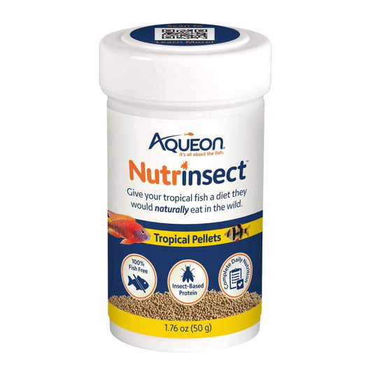 Aqueon Nutrinsect FishFree Fish Food Tropical Pellets Aqueon