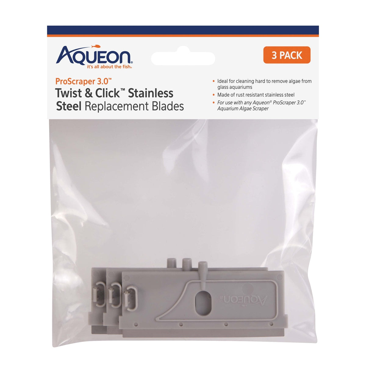 Aqueon ProScraper 3.0™ Twist&Click ™ Stainless Steel Replacement Blades