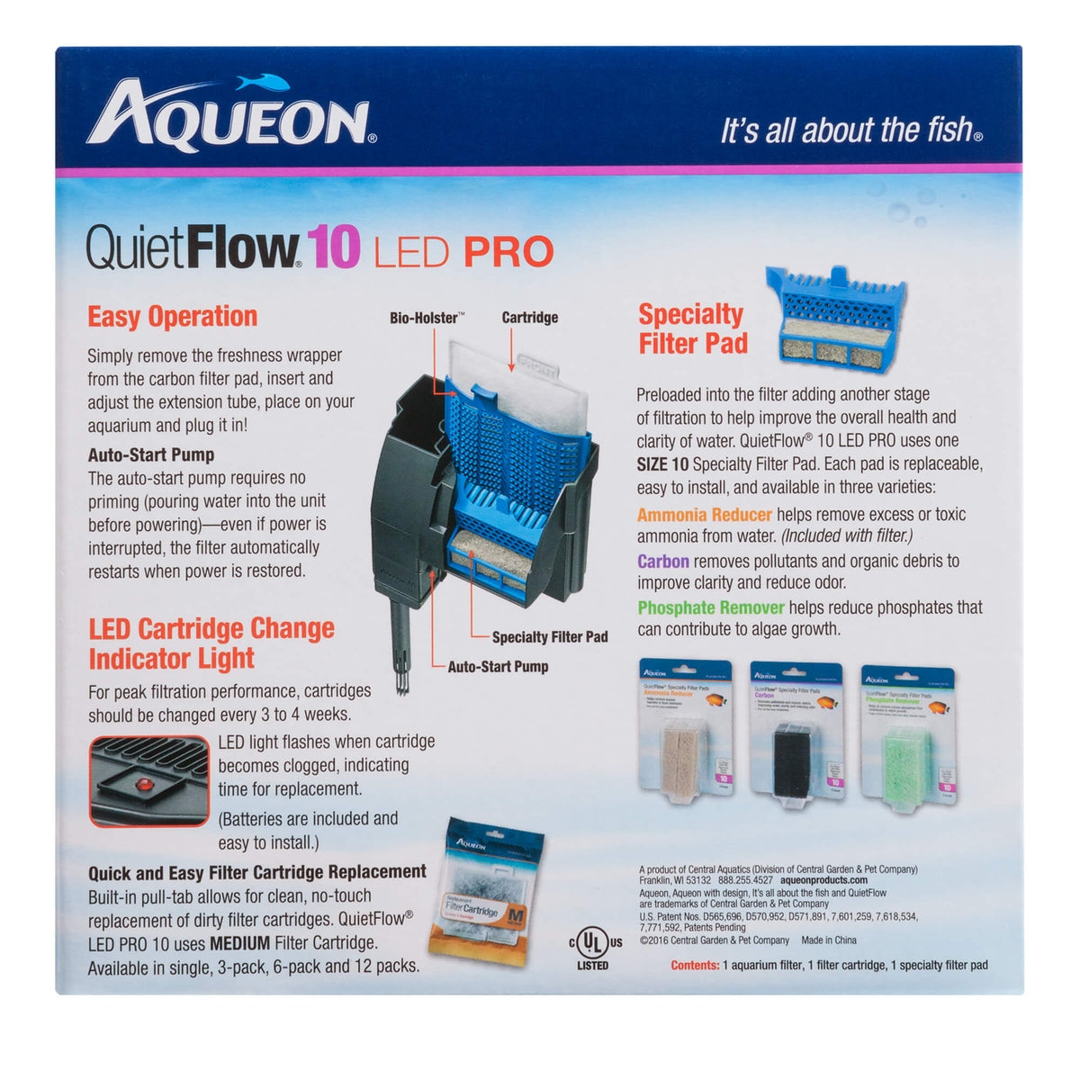 Aqueon QuietFlow LED PRO 10 Power Filter