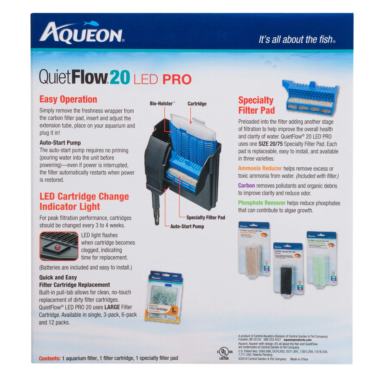 Aqueon QuietFlow LED PRO 20 Power Filter Aqueon
