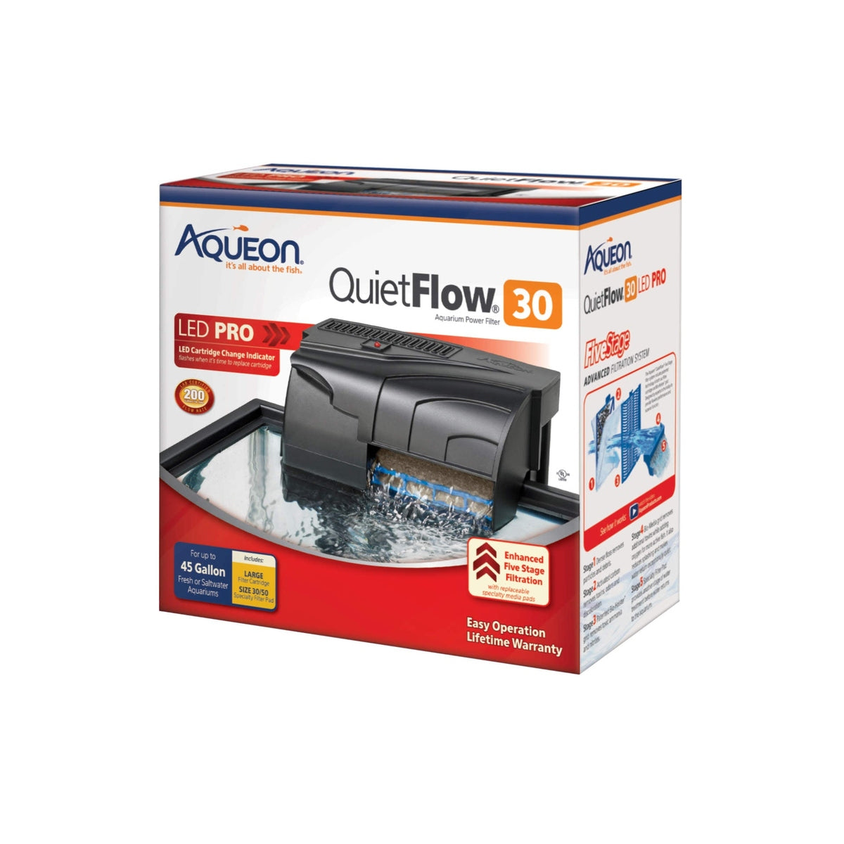 Aqueon QuietFlow LED PRO 30 Power Filter Aqueon