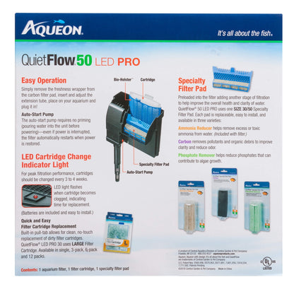 Aqueon QuietFlow LED PRO 50 Power Filter Aqueon