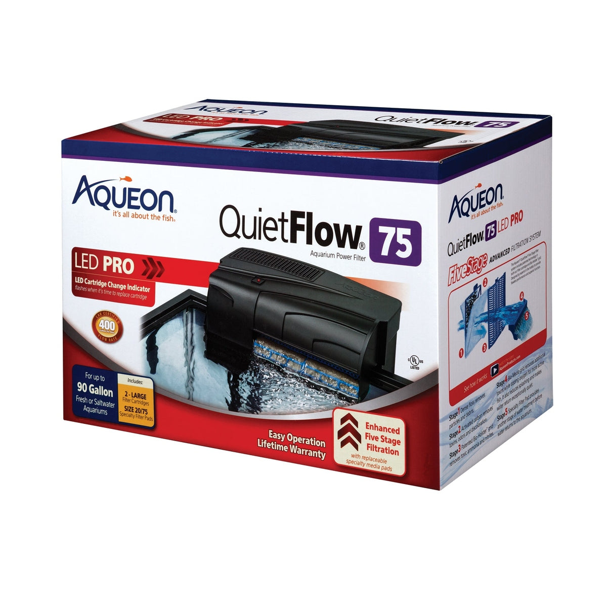 Aqueon QuietFlow LED PRO 75 Power Filter Aqueon