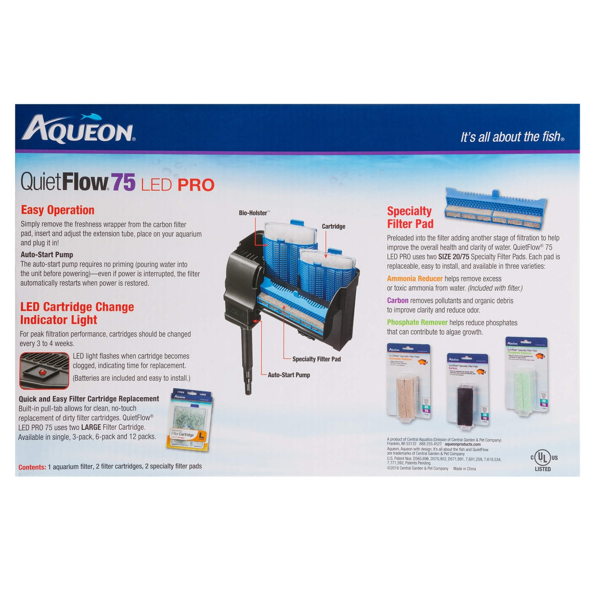 Aqueon QuietFlow LED PRO 75 Power Filter Aqueon