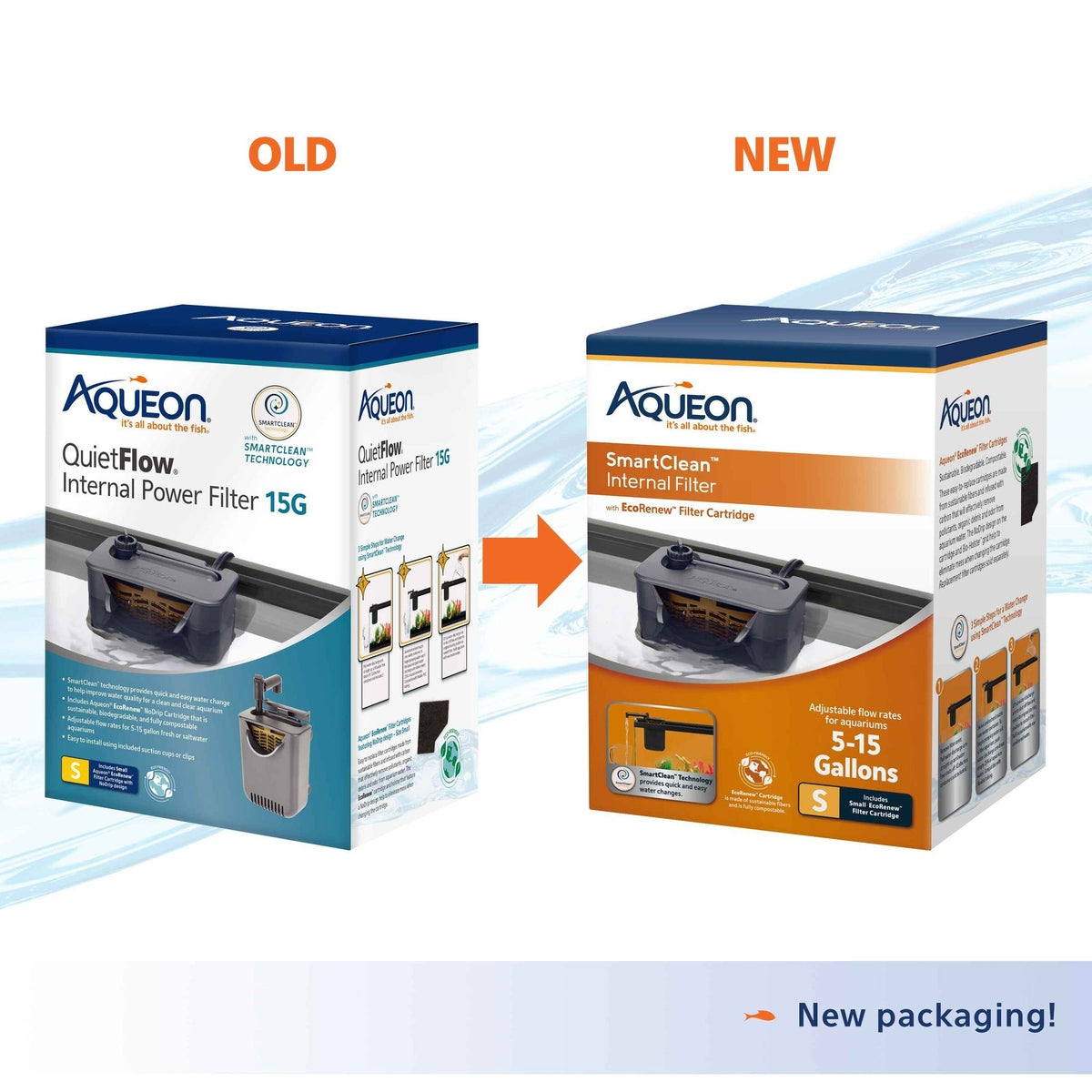 Aqueon QuietFlow SmartClean Internal Filter - 15g