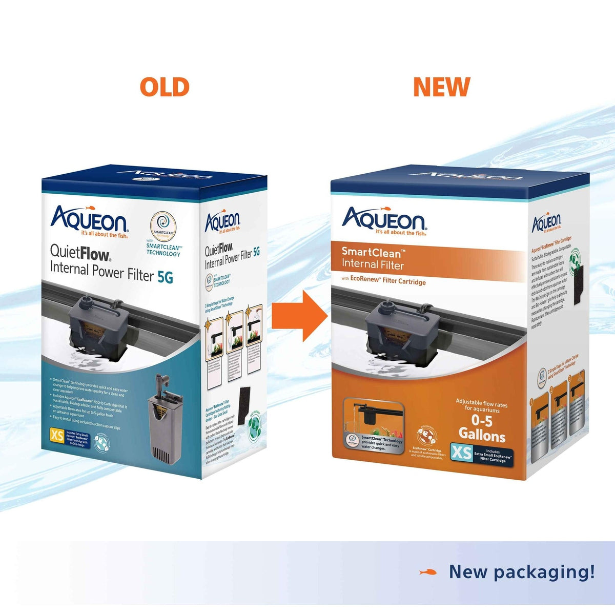 Aqueon QuietFlow SmartClean Internal Filter - 5g