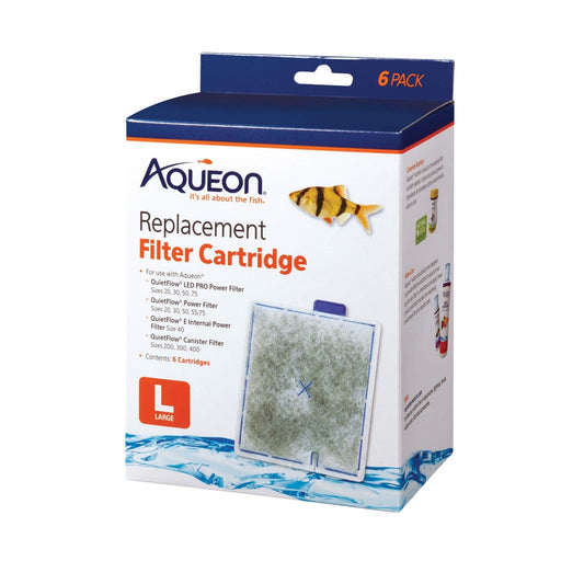 Aqueon Replacement Filter Cartridges LARGE 6 Pack