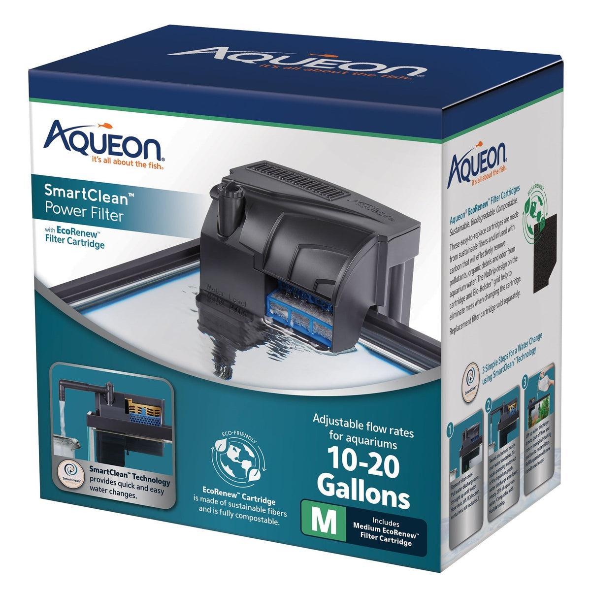 Aqueon SmartClean Power Filter - 10-20 gal