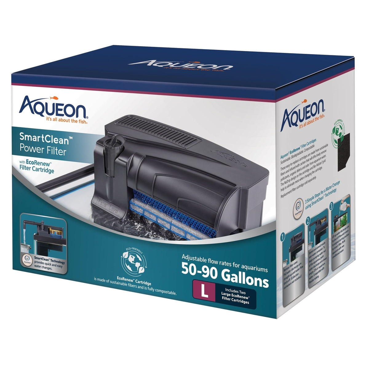 Aqueon SmartClean Power Filter - 50-90 gal