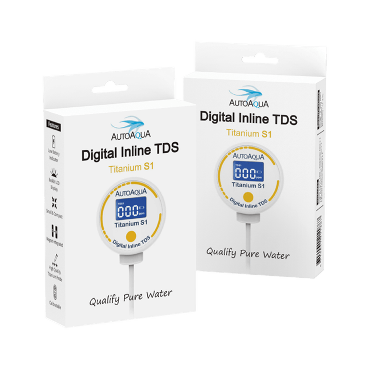 AutoAqua Digital Inline TDS - Titanium S1