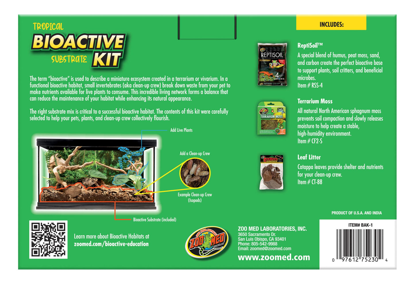 Zoo Med Tropical Bioactive Substrate Kit Zoo-Med