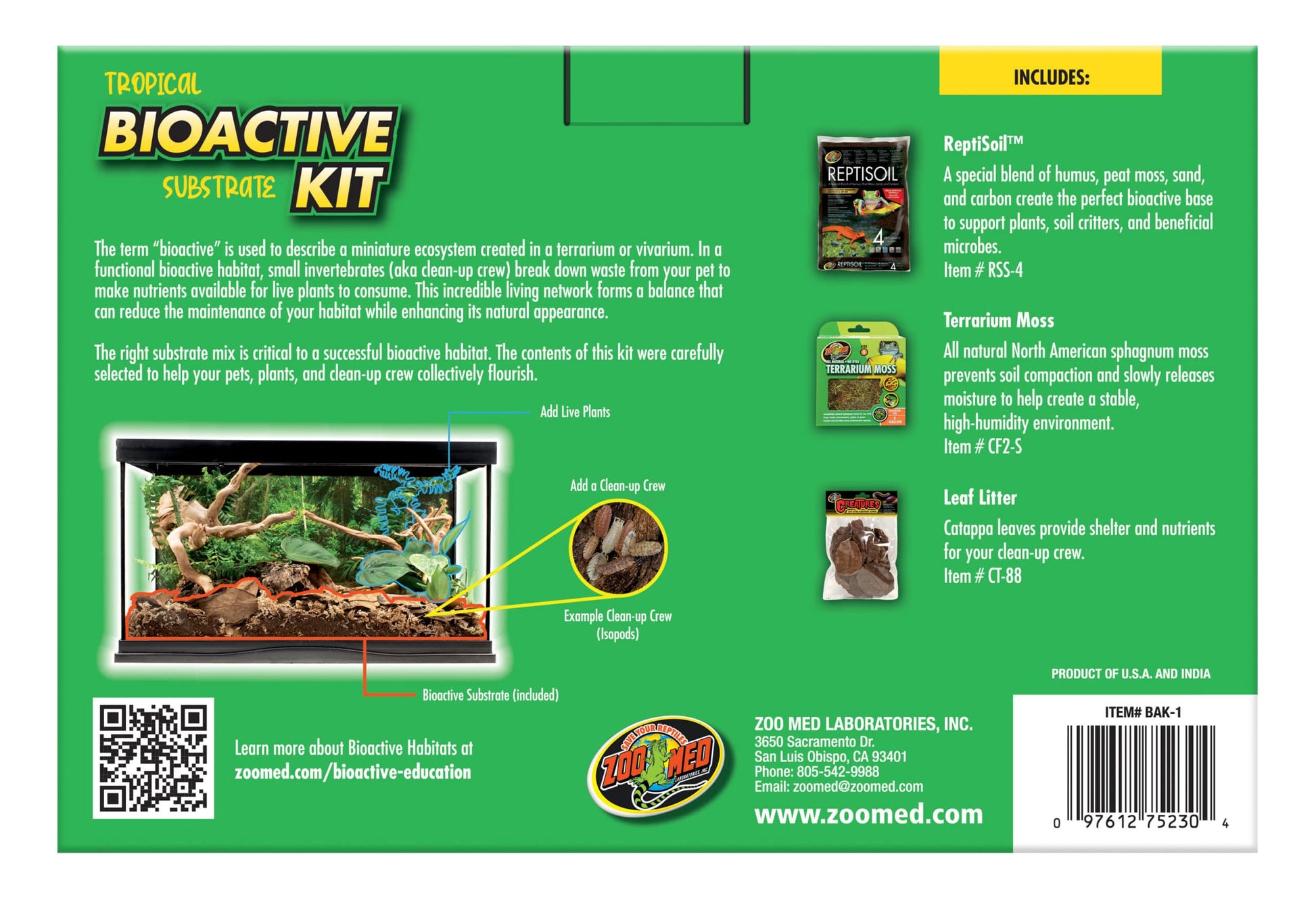 Zoo Med Tropical Bioactive Substrate Kit Zoo-Med