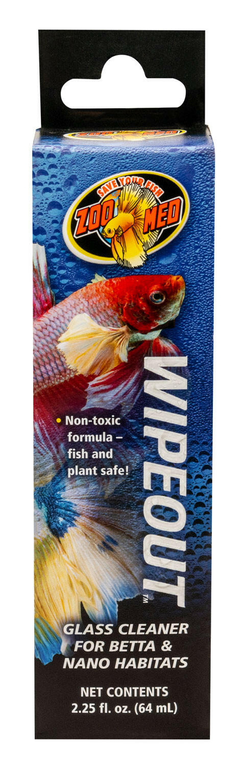 Zoo Med Wipeout Glass Cleaner for Betta & Nano Habitats Zoo-Med