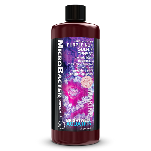 Brightwell Aquatics MicroBacter Purple M – Coralline Growth Accelerator & Surface Conditioning Bioculture