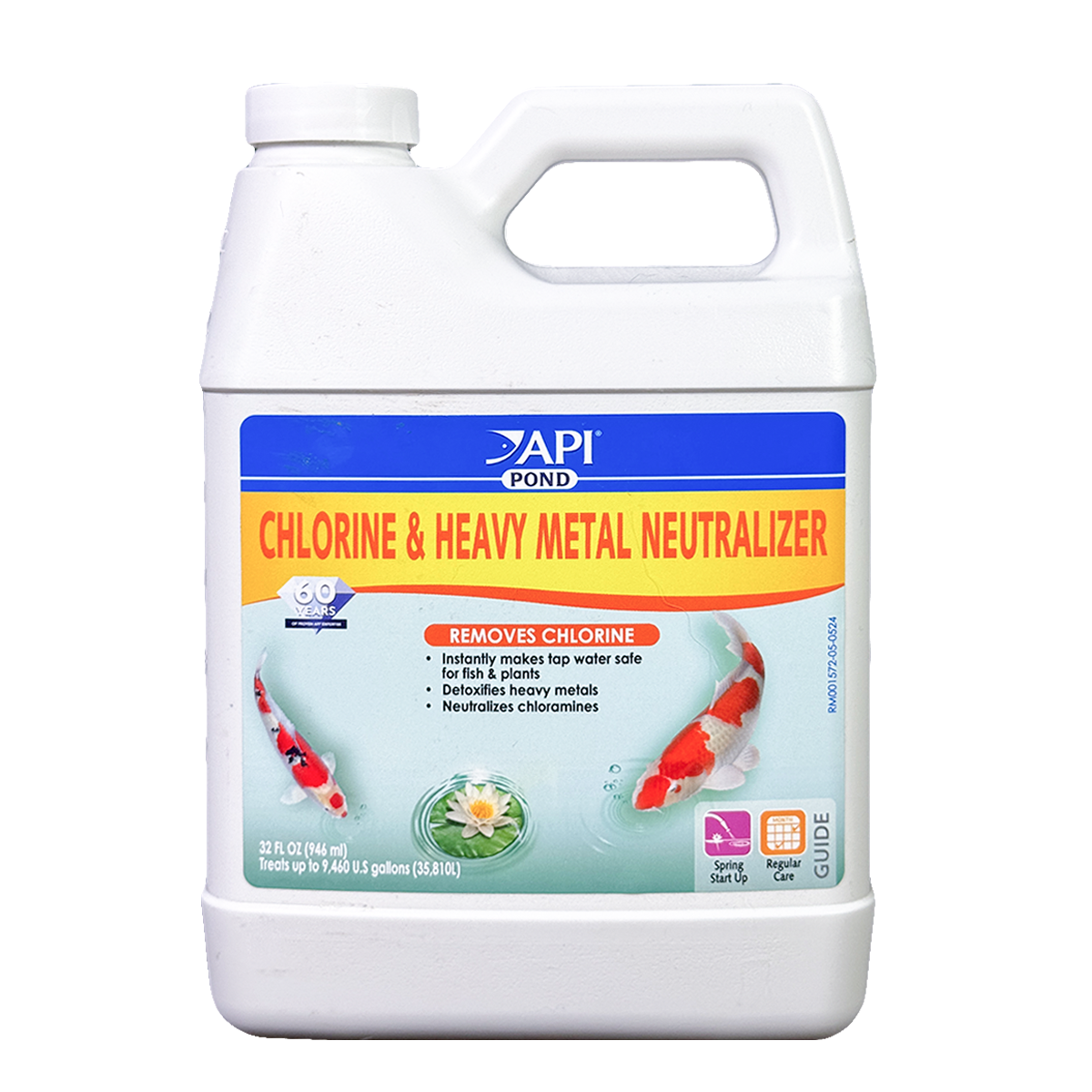 API Pond Chlorine & Heavy Metal Neutralizer – 16 oz, 32 oz API Fishcare API