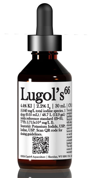 Captiv8 Reef BluePrint – Lugol’s Solution 30 mL — Iodine/Iodide Trace Supplement for Marine/Reef Captiv8 Aquaculture