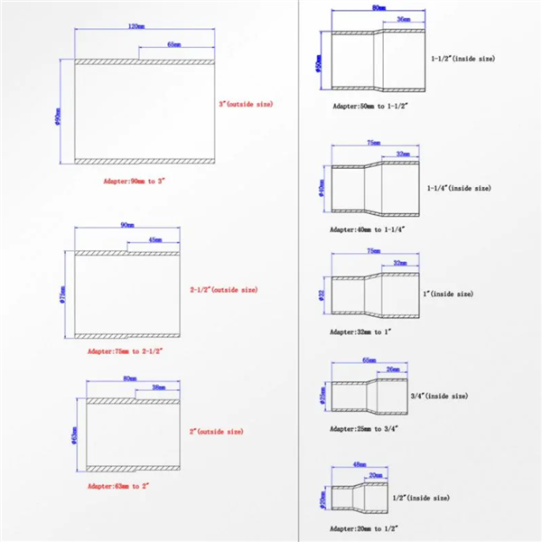 25mm to 3/4" PVC Adapter No Label Brand Generic
