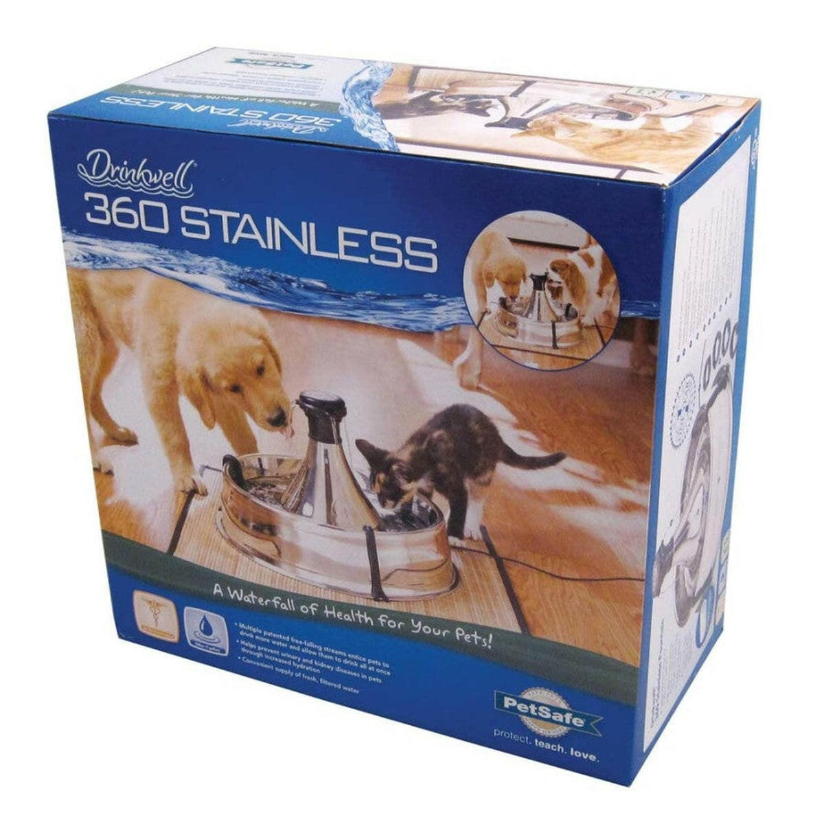 Drinkwell Stainless Steel 360 Pet Fountain Drinkwell