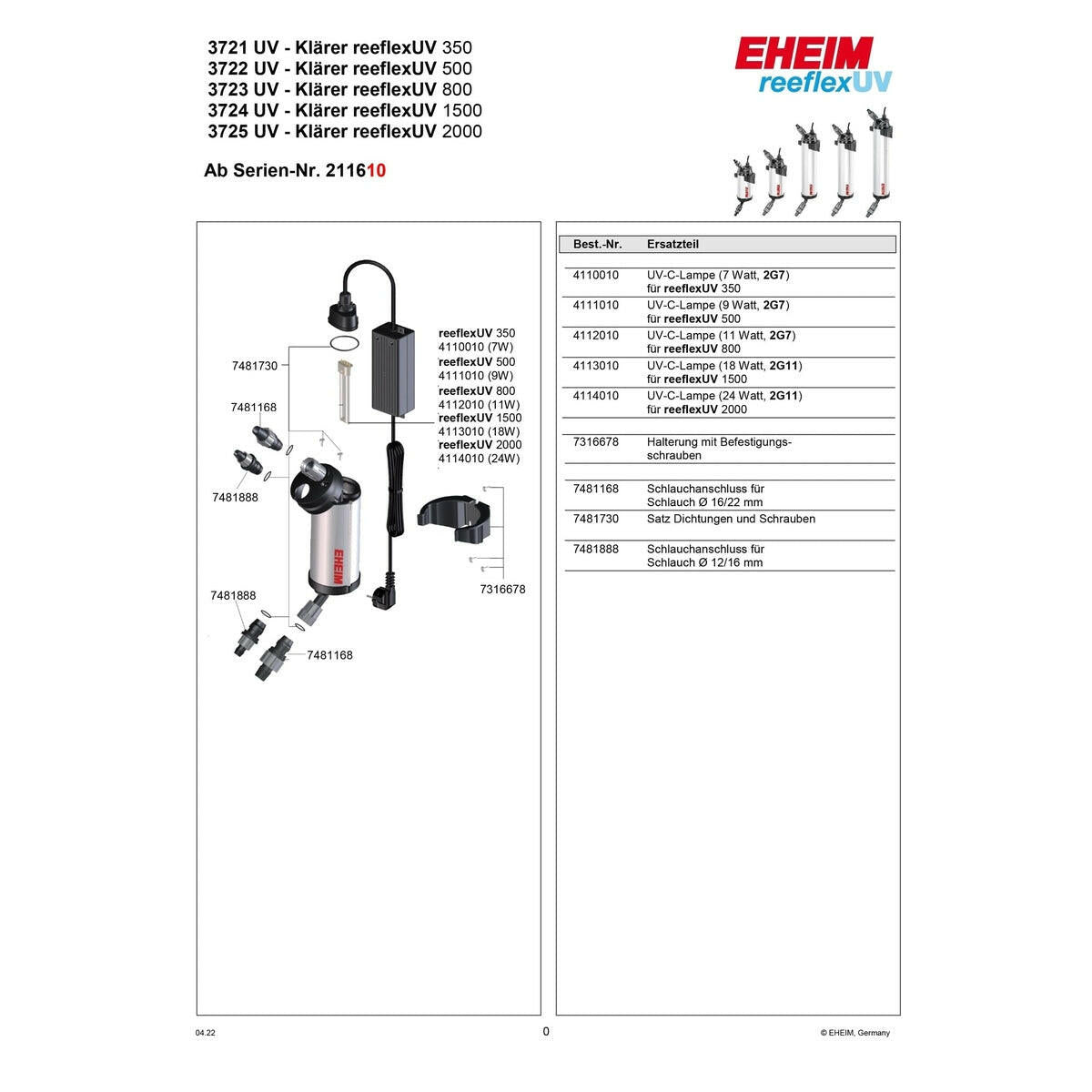 Eheim reeflexUV 1500 - 18 Watt Eheim