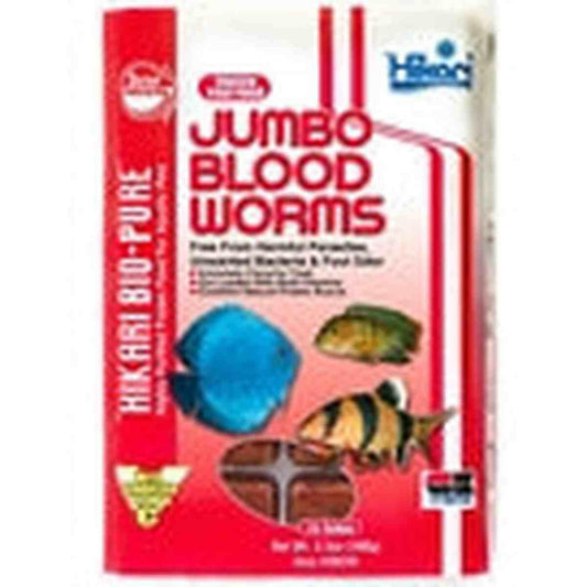 Hikari FROZEN Jumbo Blood Worms 3.5oz Cube Hikari